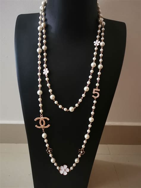 replica chanel pearl jewelry|chanel inspired long pearl necklace.